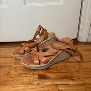 Soludos Tan Espadrille Wedge Sandals - 8.5